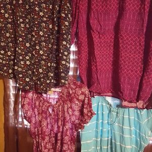Four top bundle! Faded Glory peasant blouse.